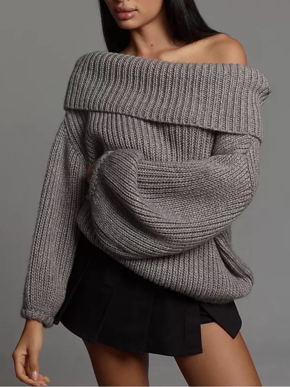 Mare Mare x Anthropologie Asymmetrical Foldover Sweater